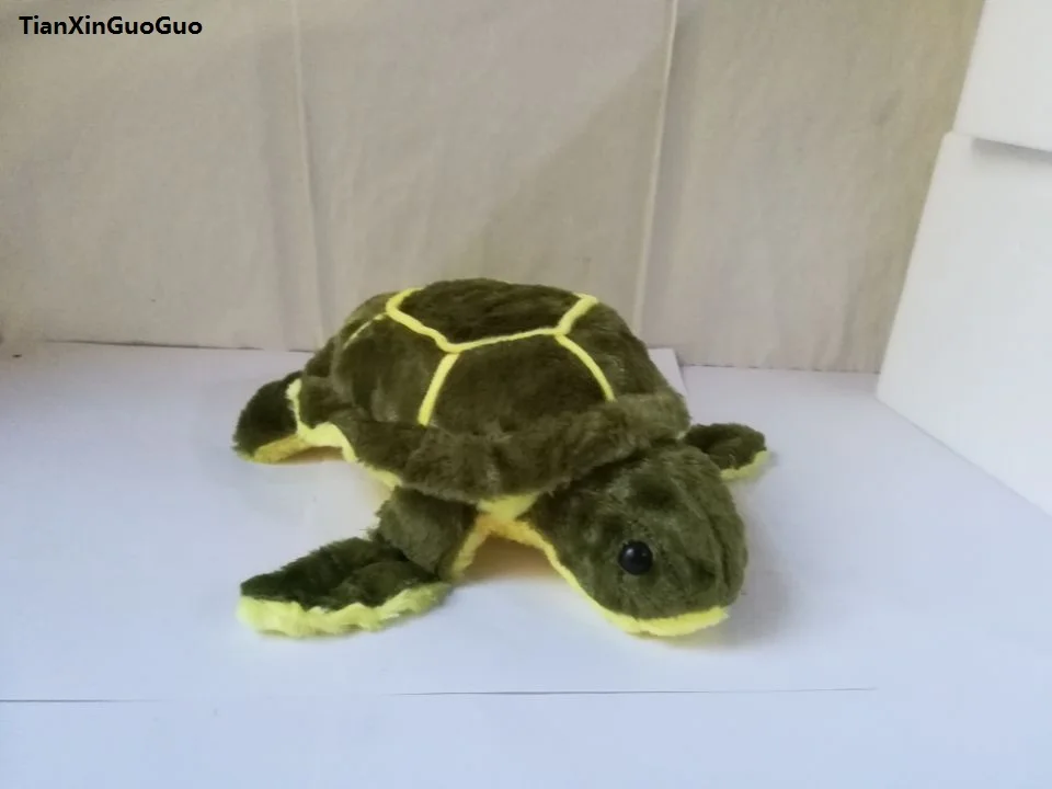 

lovely cartoon turtle plush toy about 25cm green tortoise soft doll baby toy birthday gift s2023