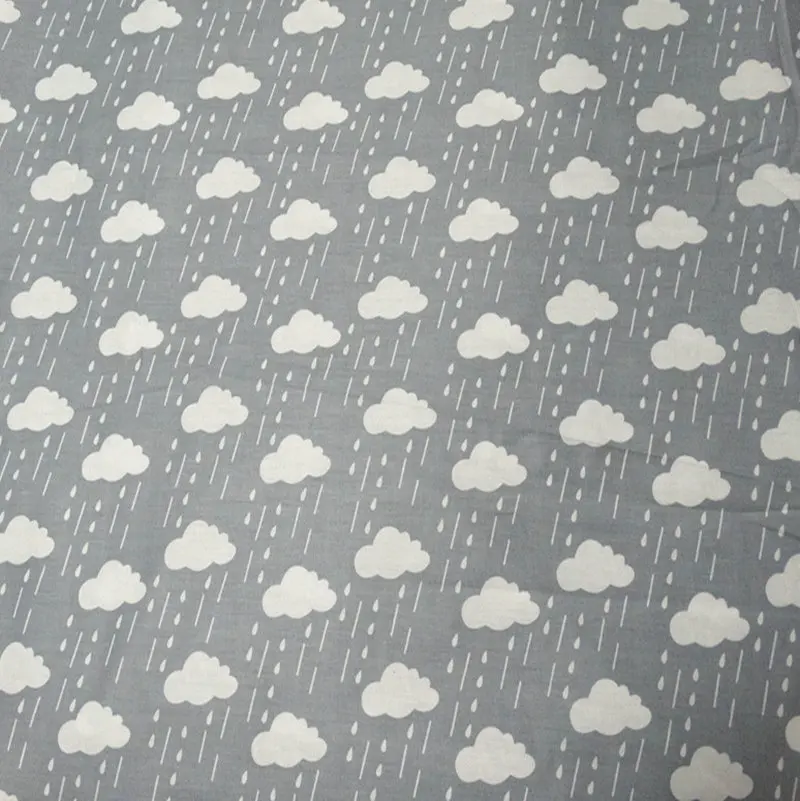 Новое поступление 100% хлопок твила ткань для шитья с облаками деревьями стеганая