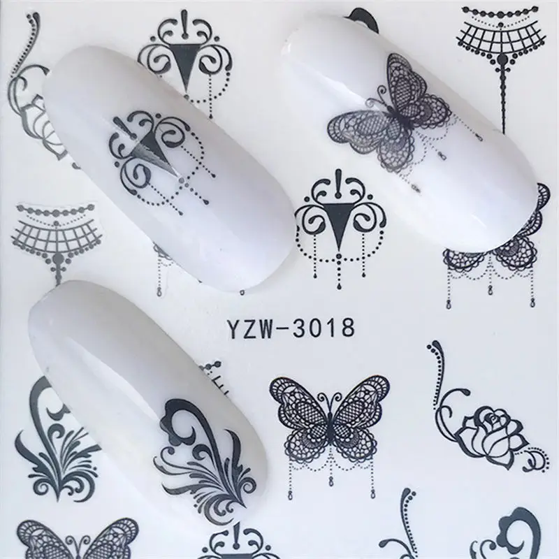 1 шт прозрачный цвет цветок переводные наклейки для ногтей наклейки DIY модные обертывания Советы маникюрные инструменты