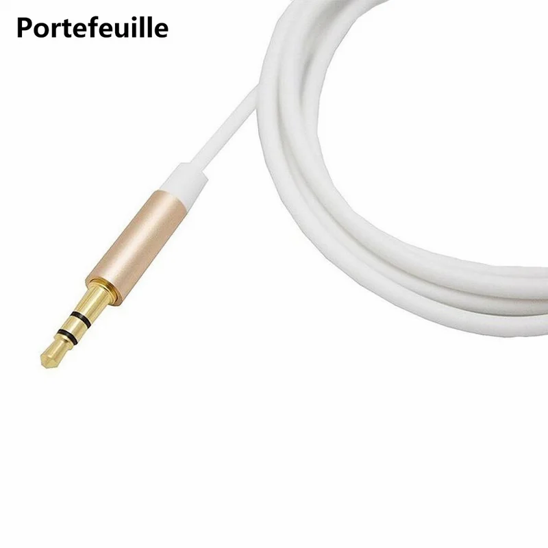 Portefeuille 3 5 мм Мужской Aux стерео аудио золотой шнур кабель для Apple iPhone 8X7 Plus 6 6S