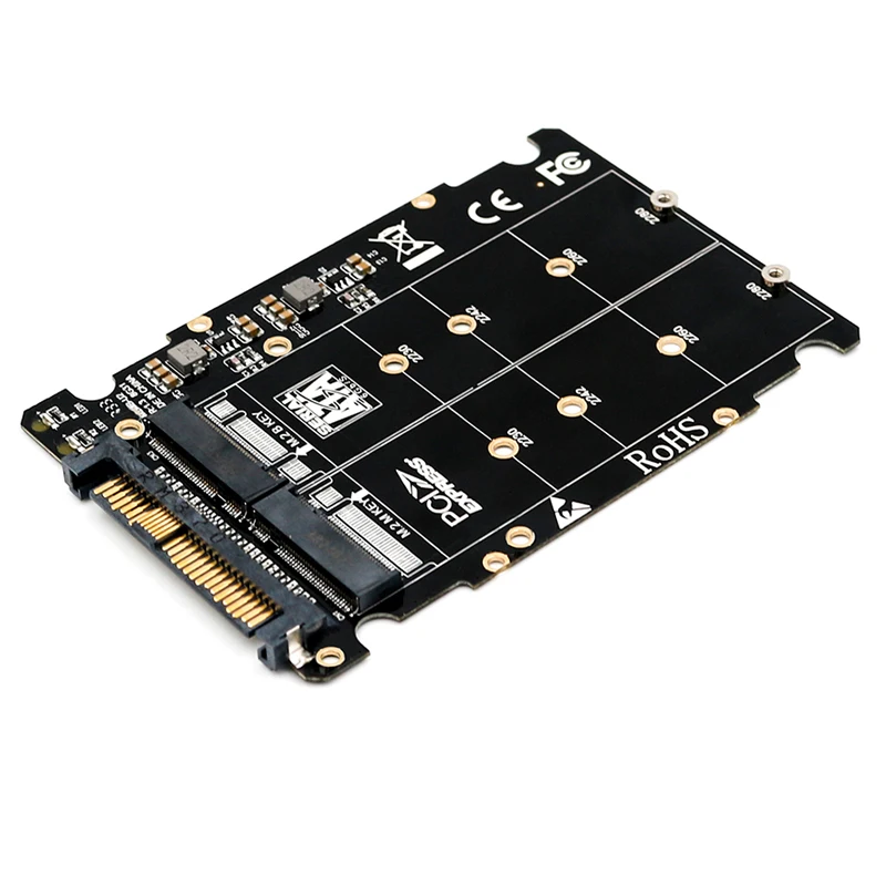 Адаптер M.2 SSD в U.2 адаптер 2в1 NVMe и SATA-Bus NGFF PCI-e для PCIe M2 конвертер настольных