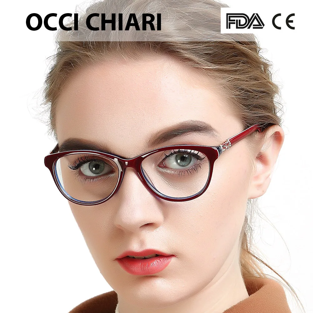 OCCI CHIARI, высокое качество, ацетатные очки, мужские, Ретро стиль, очки по рецепту, женские, оптическая оправа, круглая, OC7205