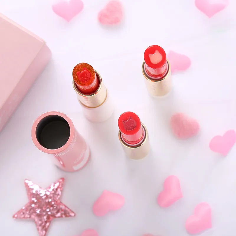 Hot Cat Shaped Matte Lipstick Long Lasting Lipsticks Nude Makeup Lip Cosmetics Velvet Red Waterproof Lipstick Korean Cosmetics