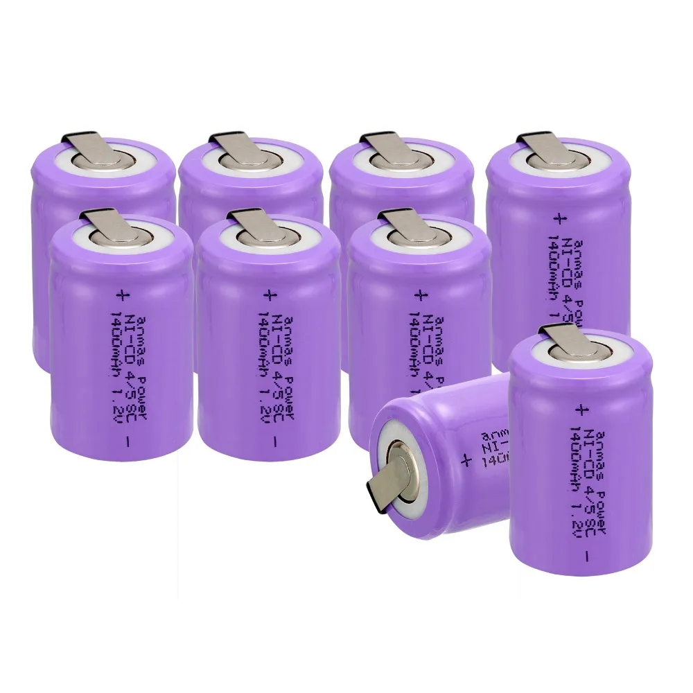 9 шт./комплект Ni Cd аккумуляторные батареи 36 г 4/5 SubC Sub C 1 2 в 1400 мАч|battery 1400mah|140 mah