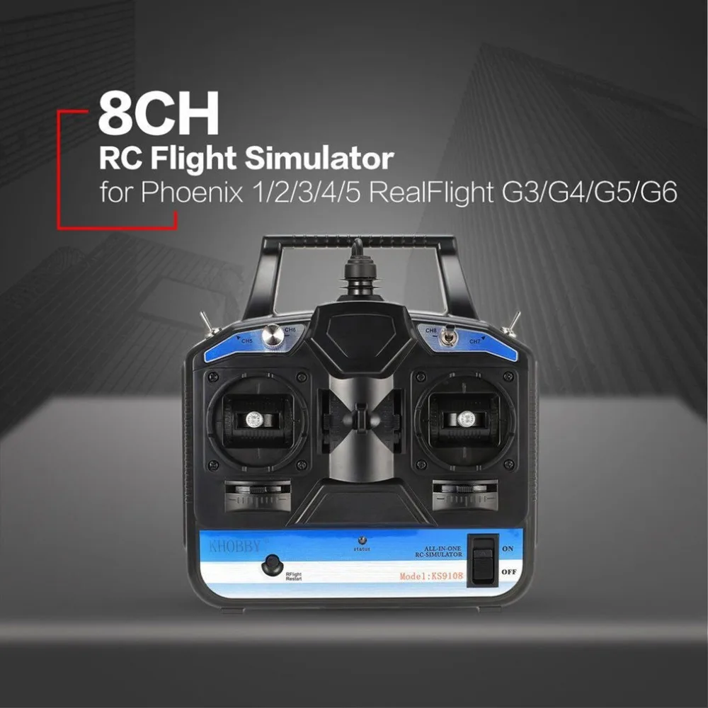 8CH Радиоуправляемый симулятор полета RC передатчик для Феникс 1/2/3/4/5 Freerider + XTR FMS