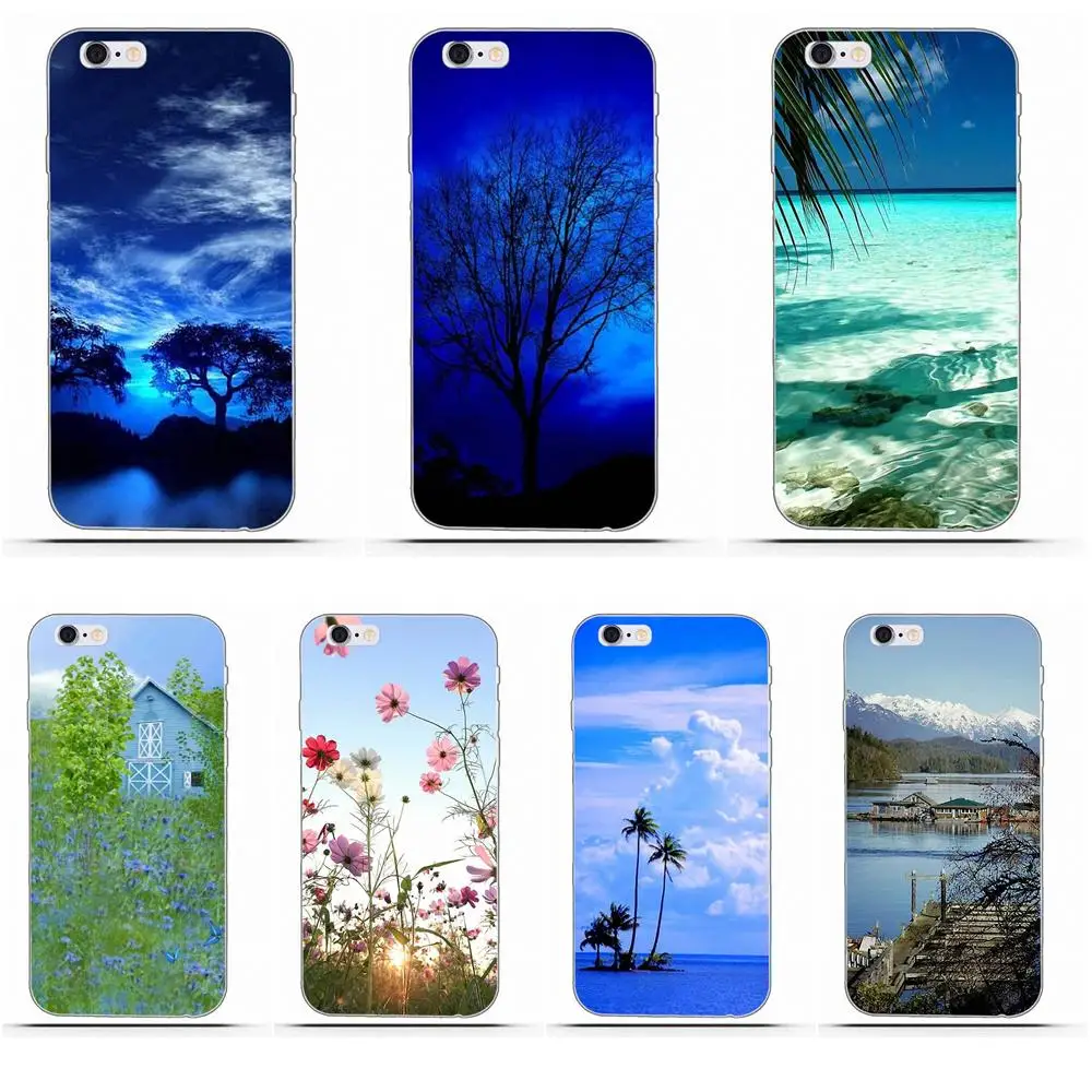 Мягкий мобильный телефон Wexoeq Life Blue Sky для Moto G G2 G3 HTC Desire 530 626 628 630 816 820 One A9 M7 M8 M9 M10 E9