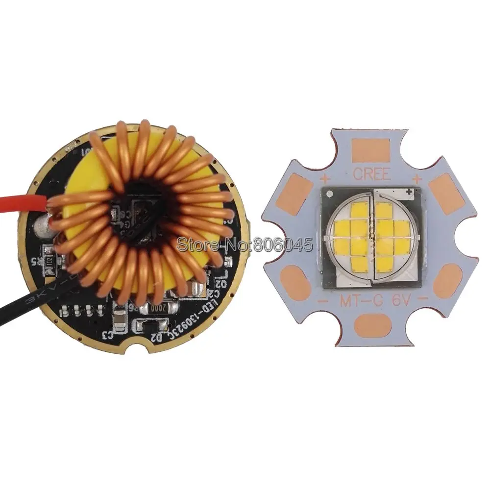 Светодиодный излучатель Cree XLamp CXA MTG MT-G, 6 в, 4 а, теплый белый, 2700 к, высокая мощность, диодный + вход на DC12-15V, 26 мм, 1 Режим/5 режимов, 24 Вт, драйвер MTG