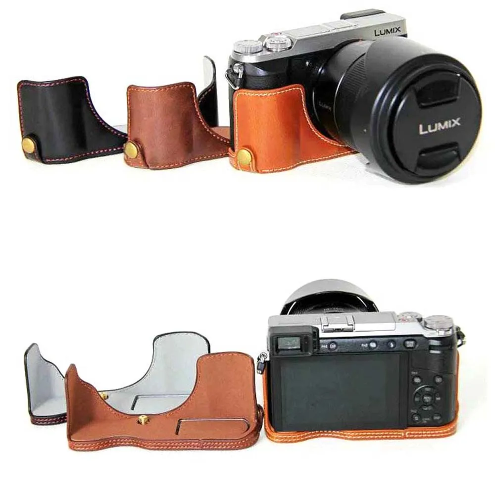 Сумка для камеры с полукрышкой нижний чехол из искусственной кожи Panasonic Lumix DMC GX80