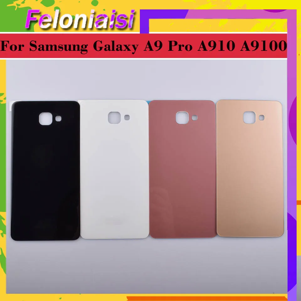 Для samsung Galaxy A9 Pro A910 A910F A9100 A9 Корпус Крышка батарейного отсека задняя крышка корпуса корпус Стекло