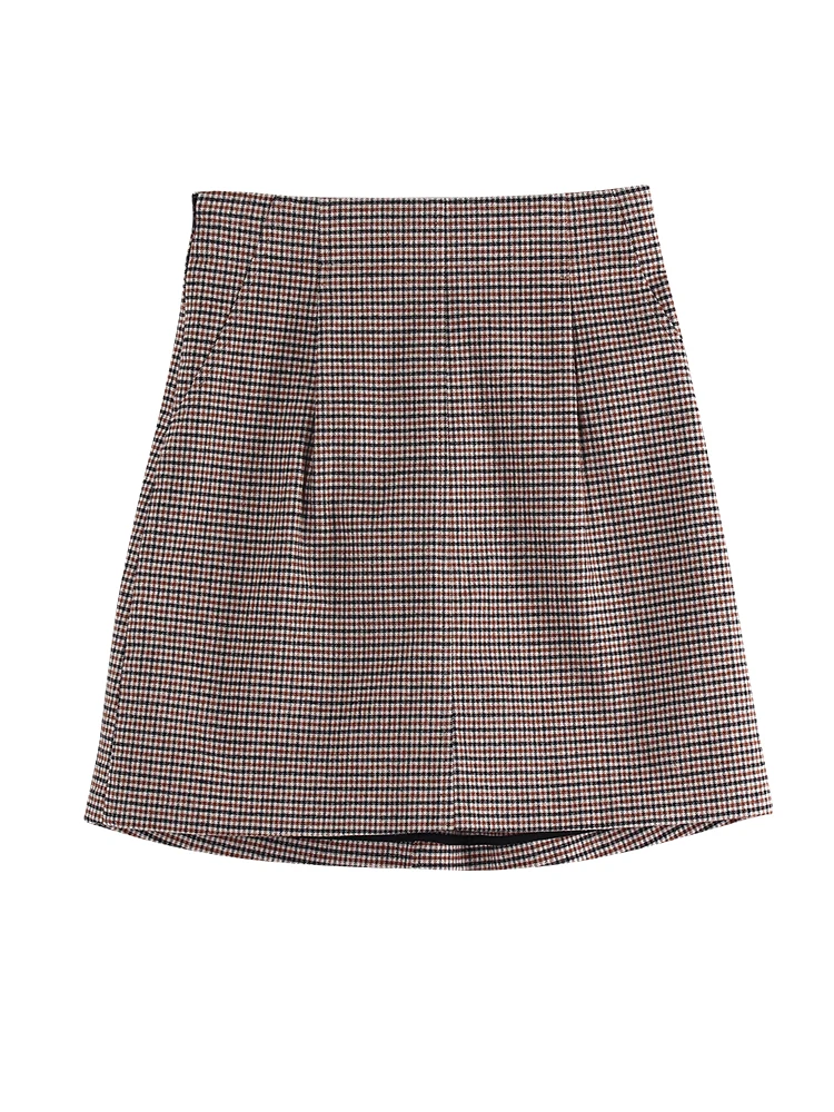 Toyouth Vintage Women Plaid Skirt High Waist Ladies Skirts A-Line Short Elegant Slim Bottom Faldas Mujer 2019 Autumn | Женская одежда