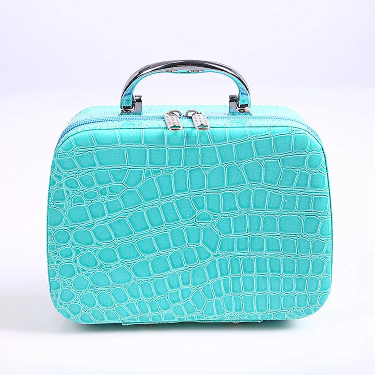 Rusoonnic косметичка модные женские туфли Ёмкость travel box камень в форме организатор туалетные Макияж Сумки - Цвет: sky blue
