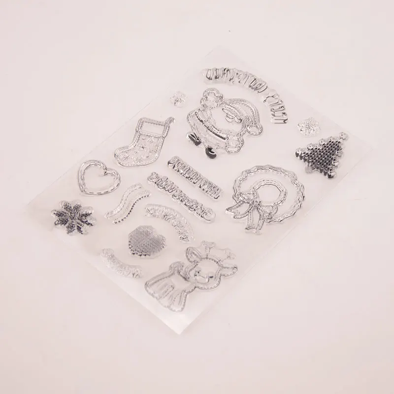 Прозрачные марки милый Санта 1463 скрапбук бумага ремесло прозрачный штамп