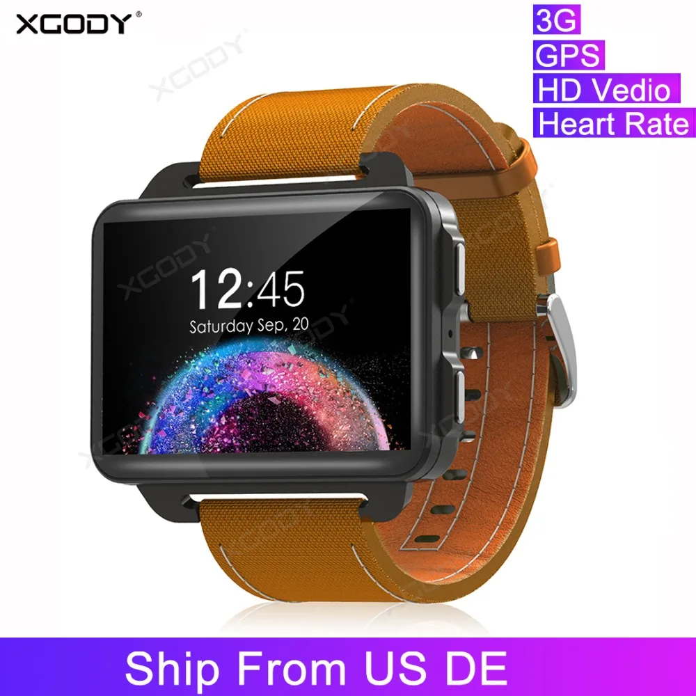 XGODY DM99 3g HD видео вызов Смарт часы 1200 мАч для мужчин Супер экран gps Wifi фитнес браслет