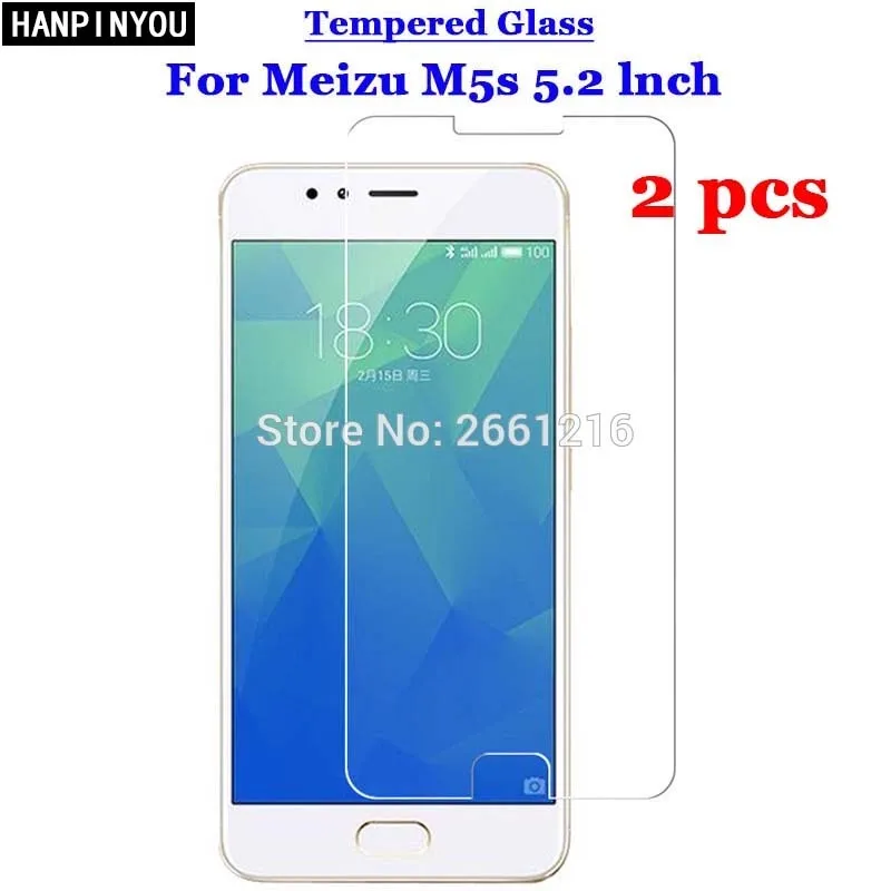 2 шт./лот для Meizu M5s закаленное стекло 9H 2.5D Премиум Защитная пленка экрана M5s/Meilan
