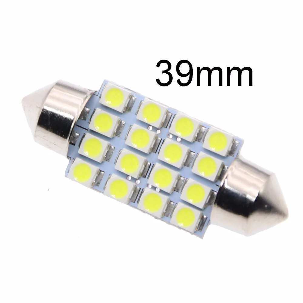 CQD Light 2 шт. Высокая мощность 31 мм 36 39 42 16 SMD 3528 салона автомобиля Купол гирлянда