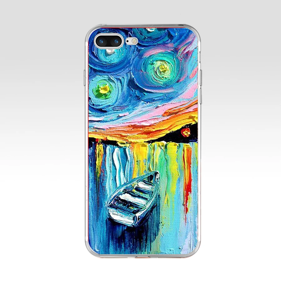 26 81G чехол с рисунком Ван Гога для iPhone 6 7 8 plus, чехол из мягкого ТПУ, силиконовый чехол для Apple iPhone 6S 7 8 plus, чехол - Цвет: 26