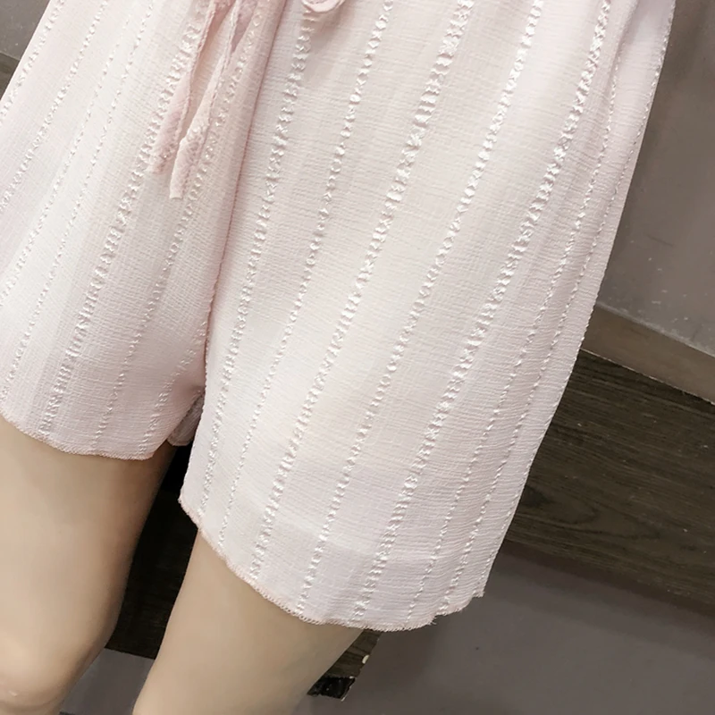 Женский шифоновый комбинезон с открытыми плечами без рукавов на тонких бретелях