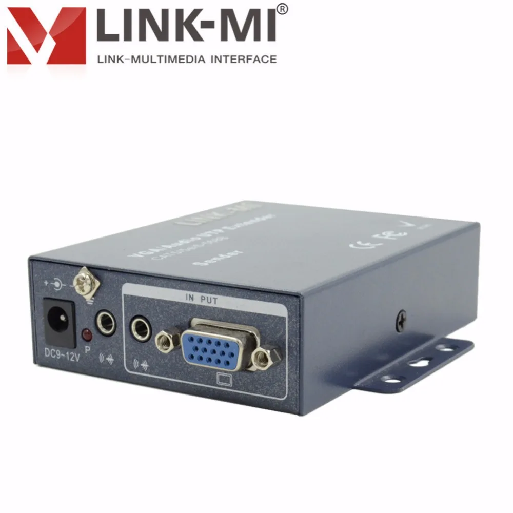 LINK MI 2 канала 1080P VGA Видео Аудио передатчик по UTP RJ45 кабель 1x2 сплиттер с 2x100 м