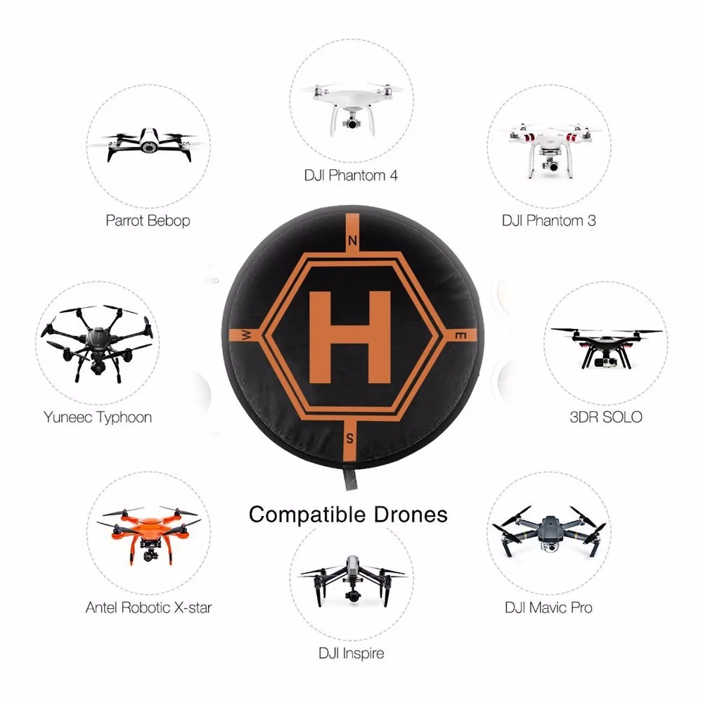 DJI Drone быстро складывающаяся светящаяся парковочная фартук Складная посадочная площадка 80 см для Mavic mini/Mavic 2 Pro/Air Phantom 3 4 Inspire 1 2