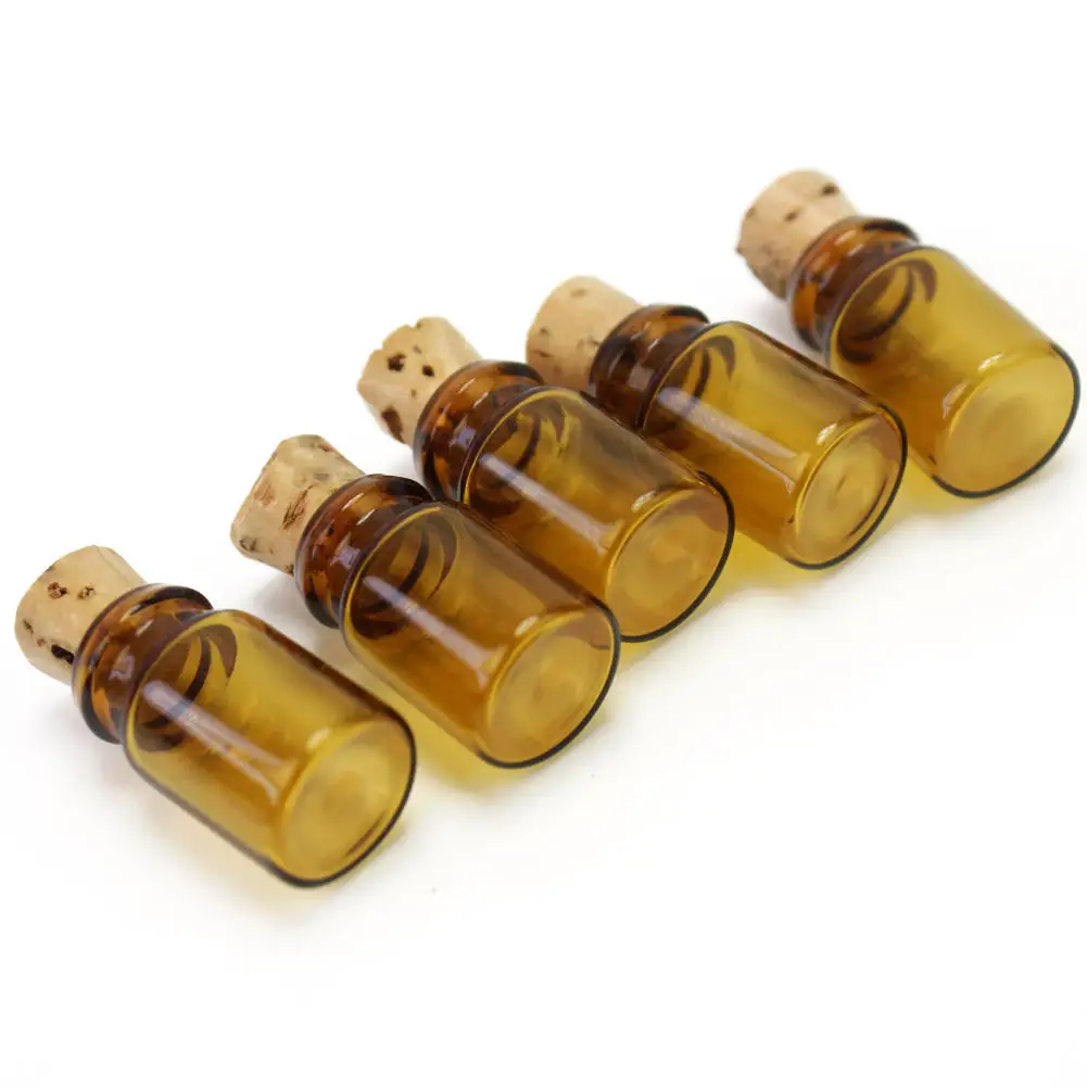 Маленькая коричневая пустая стеклянная бутылка для желаний 10 шт./лот флаконы