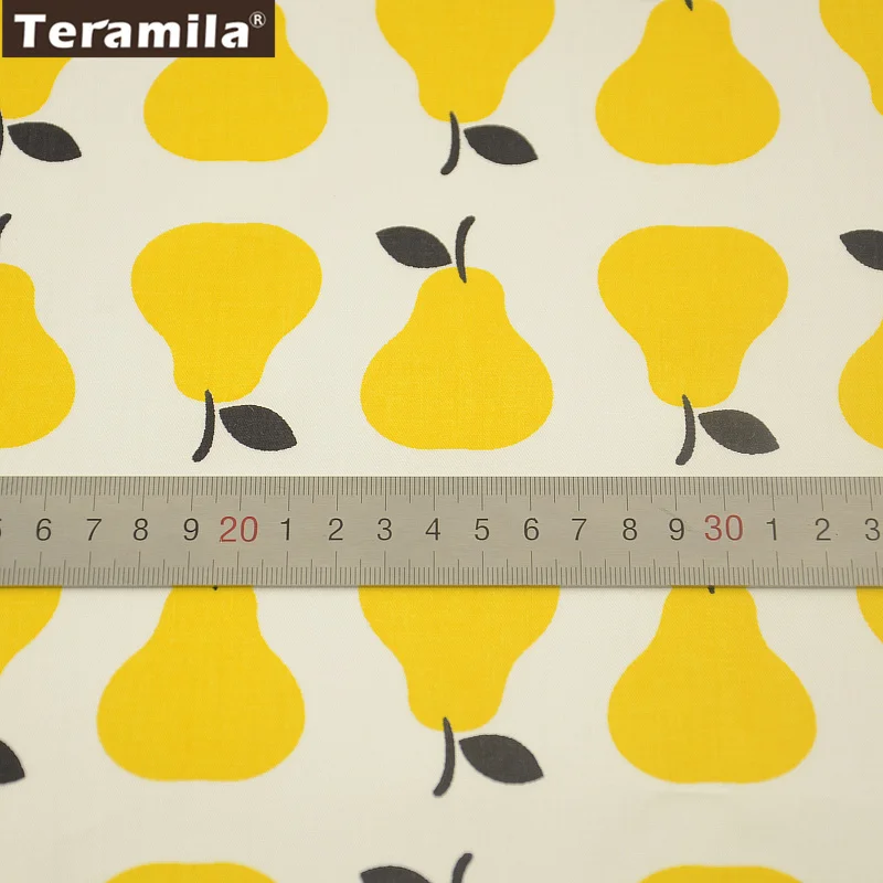 Желтые груши конструкции 100% хлопок Ткань твил Жир Квартал Текстиль для дома