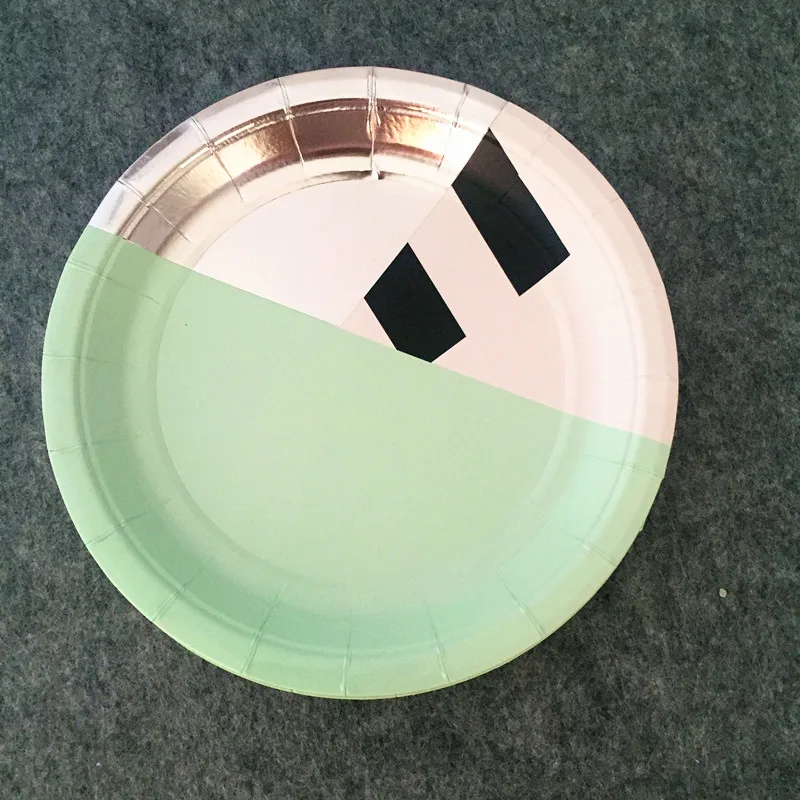 24 шт красочные бумажные тарелки в Золотой горошек буфет напитки вечерние