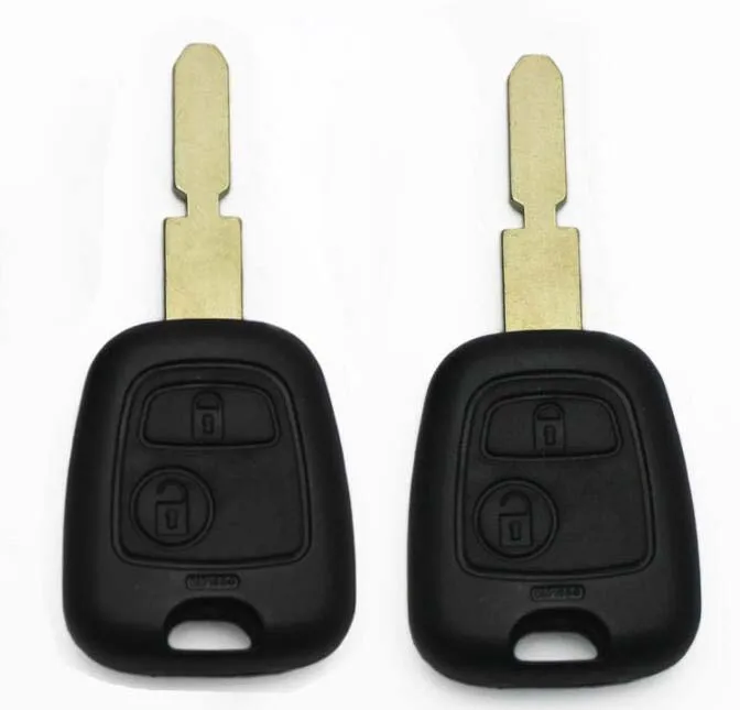 

Top Quality 2 Buttons Remote Key Shell For Peugeot 406 407 408 607 Fob Case Cover With Logo + Free Shipping