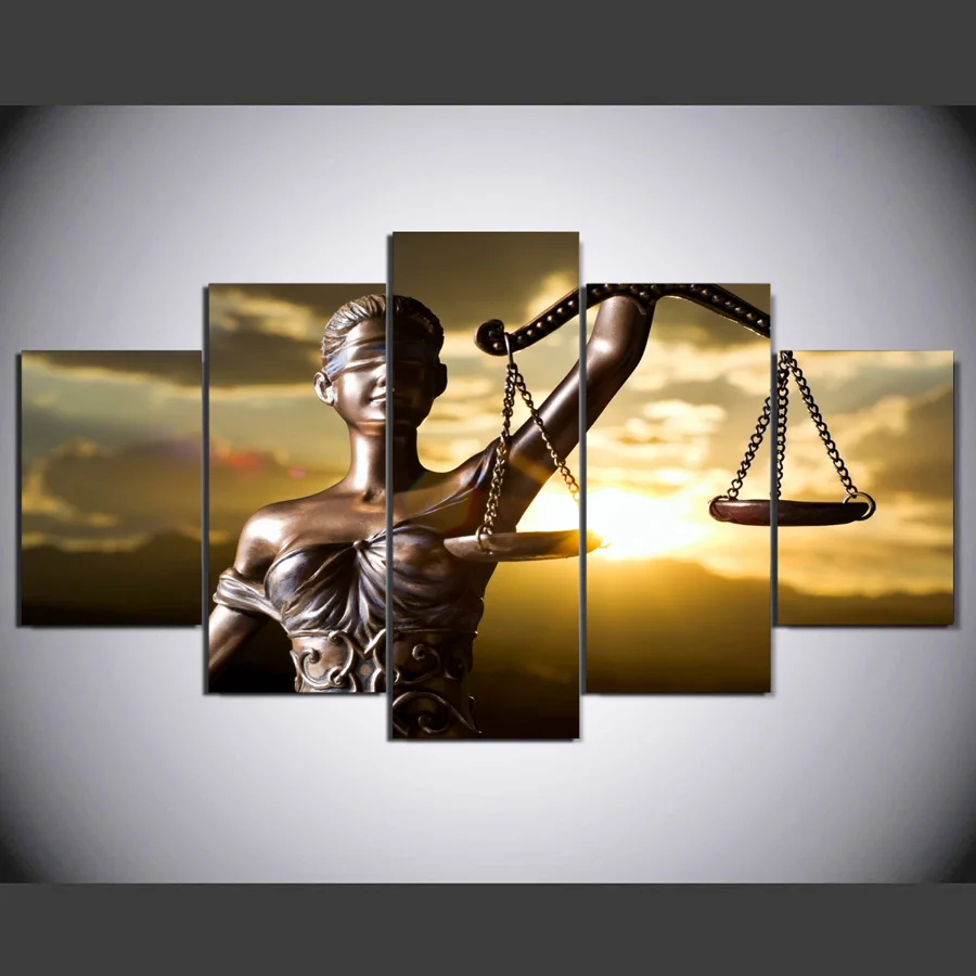

5 piece Canvas Painting with the image of Themis goddess of justice HD Printed room decor wall pictures for bedroom no frame