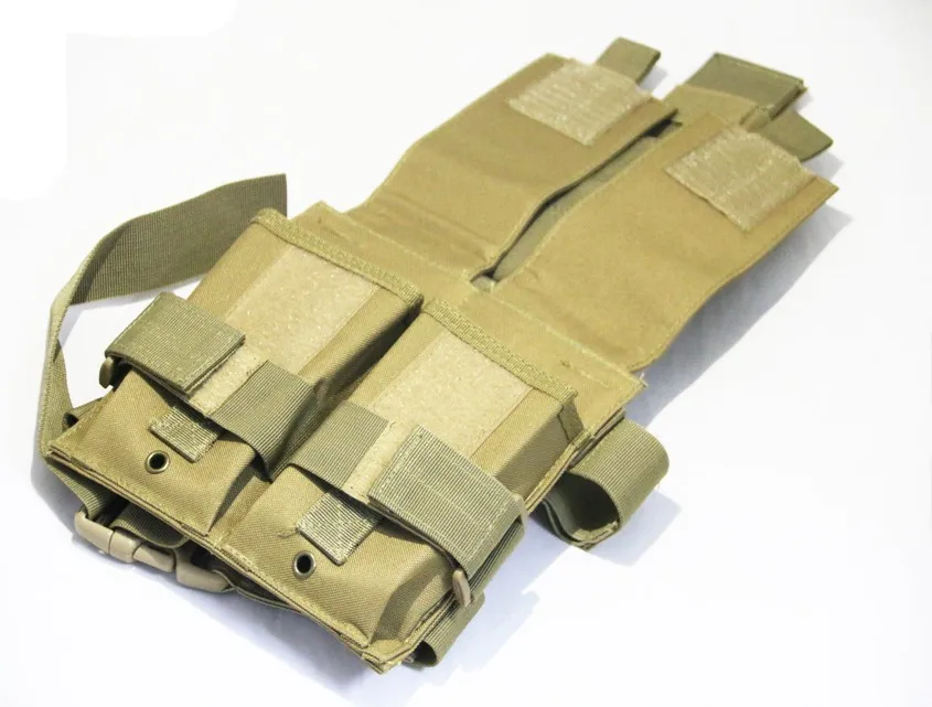 CQC M4 5,56 мм тактический Molle двойной пистолет маг сумка страйкбол Пейнтбол падение ноги панель Утилита кобура Охота Mag сумка