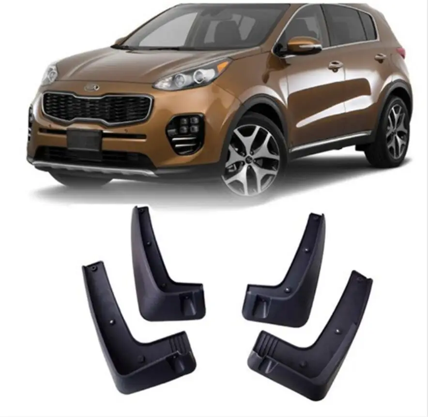 2017 мягкий пластиковый Регулируемый брызговик для KIA SPORTAGE QL|Хромирование| |