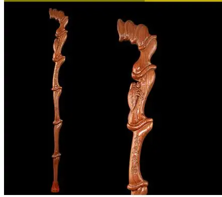 Деревянное дерево из красного дерева резная старая тростниковая костышка