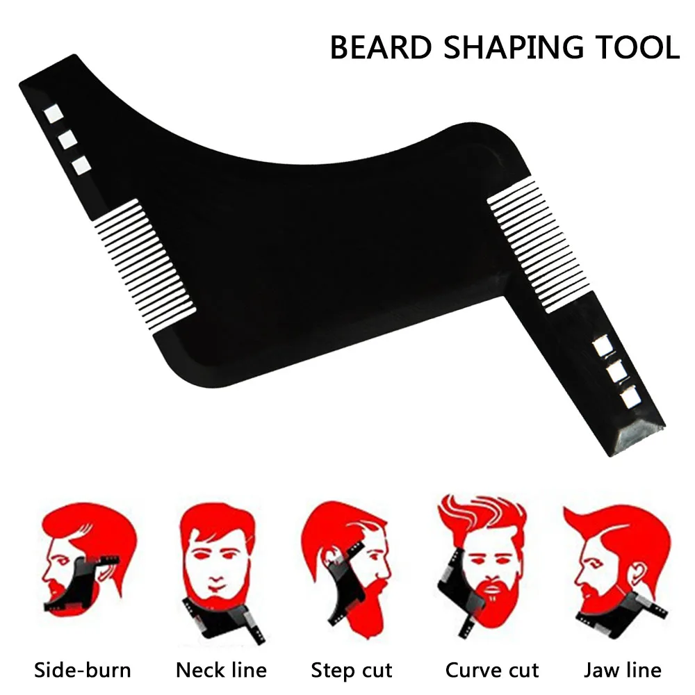 Beard Straightening Comb Shaping Tool Hair Trim Shaper Template Guide for Shaving or Stencil Brush | Красота и здоровье