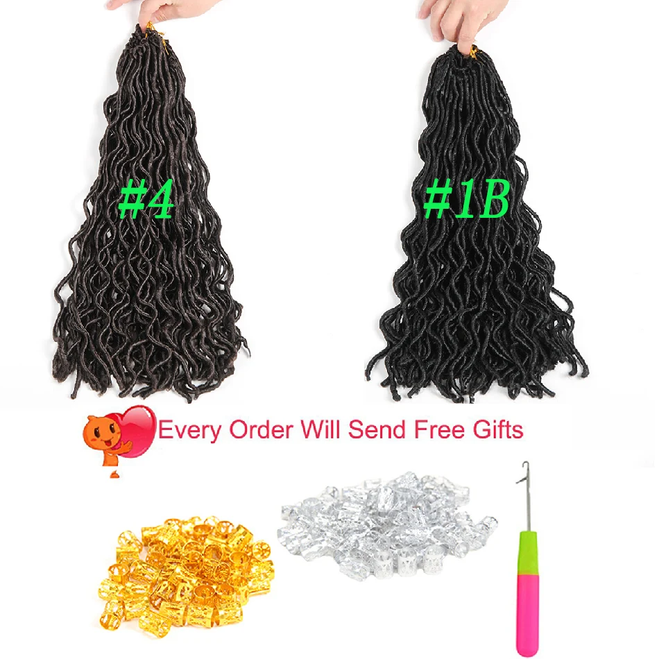Top Crochet Hair Extensions Multi Colors Curly Faux Locs Twist Braids 20inch 24roots Thin Havana |