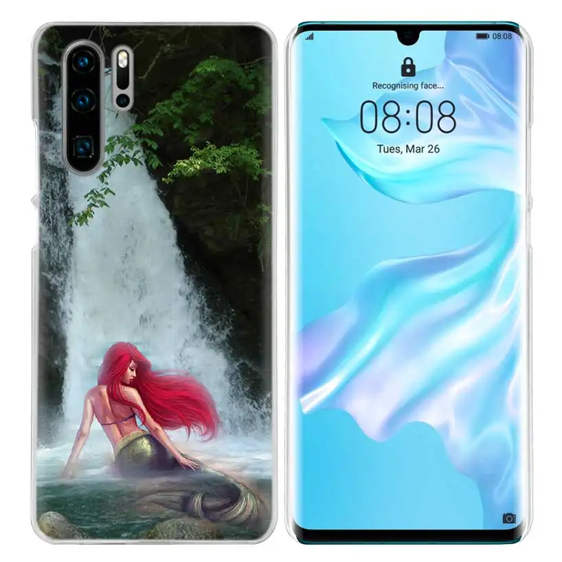 06 Маленький чехол с русалкой для huawei P20 P30 P Smart Nova 4 3i P10 P9 P8 mate 10 20 lite Pro Mini жесткий чехол для телефона из ПК - Цвет: 06