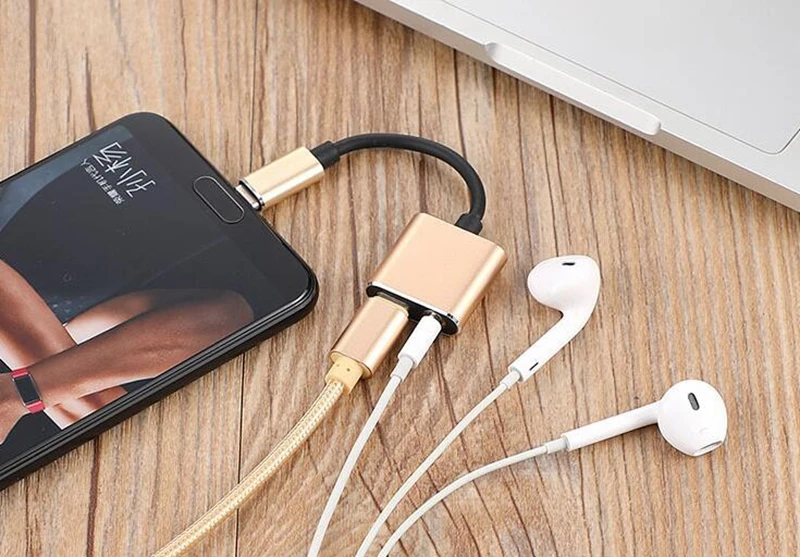 Male Type-C to Female 3.5mm Aux Earphone Audio Adapter Converter Charge Adpater for Xiaomi 6 Huawei Mate 10 | Мобильные телефоны и