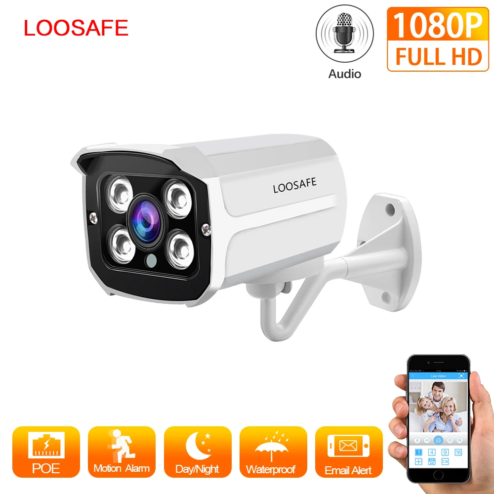 Камера видеонаблюдения Loosafe наружная цилиндрическая камера H265X Full HD 1080P 5 МП