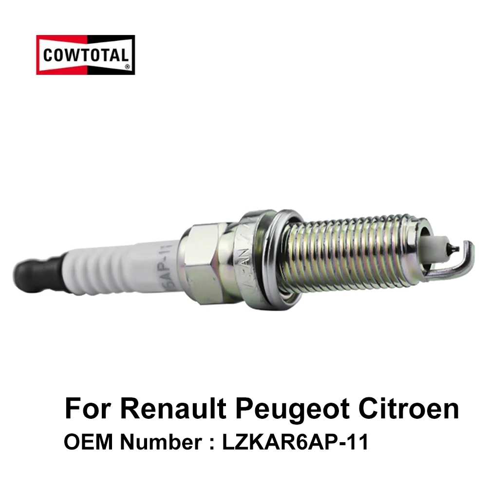 Cowtote иридиевая Свеча зажигания для Renault Grand Scenic Fluence Peugeot 206 307 407 607 Citroen C8 OE LZKAR6AP 11