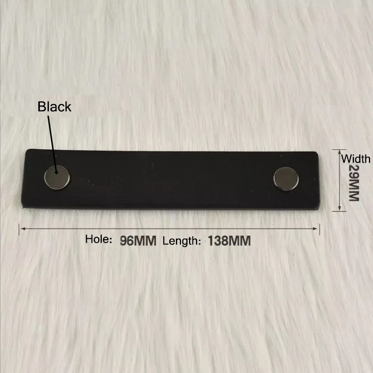C-1503-96-black Ручки для шкафа, кожаный комод, круглые ручки для ящиков, дверная ручка, коричневая бронза/золото/серебро, кухонная ручка - Цвет: C-1503-96-black