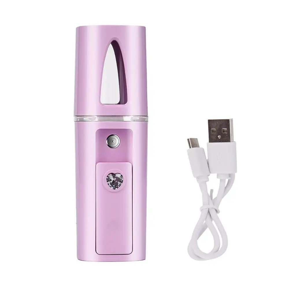 Purple Мини-распылитель для лица Nano для увлажнения тела, USB, распылитель, пароварка, новинка, для женщин, для лица, Nano, портативный, для увлажнения, для ухода за кожей - Цвет: Purple