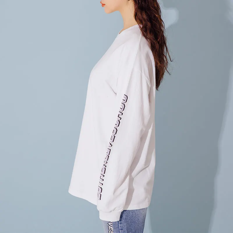 В Корейском стиле модные женские туфли пуловер Кофты письма печатаются