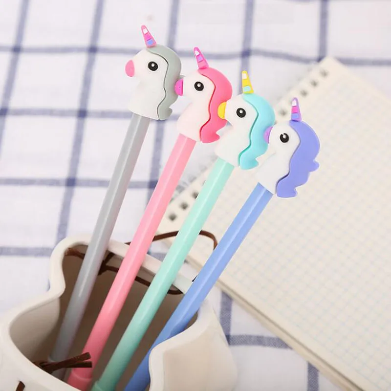 1pc Sent at random 1 шт. корейские Канцтовары Мультяшные гелевые ручки Kawaii студенческий экзамен записи цифровым пером, офисные школьные принадлежности, блокноты канцелярские милые ручка - Цвет: 1pc Sent at random