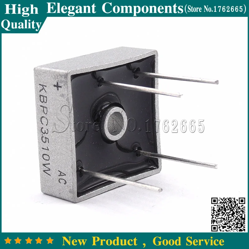 1 шт. 4 контактный диодный мост выпрямитель KBPC3510W KBPC3510 35A 1000 в|rectifier bridge|rectifier diode