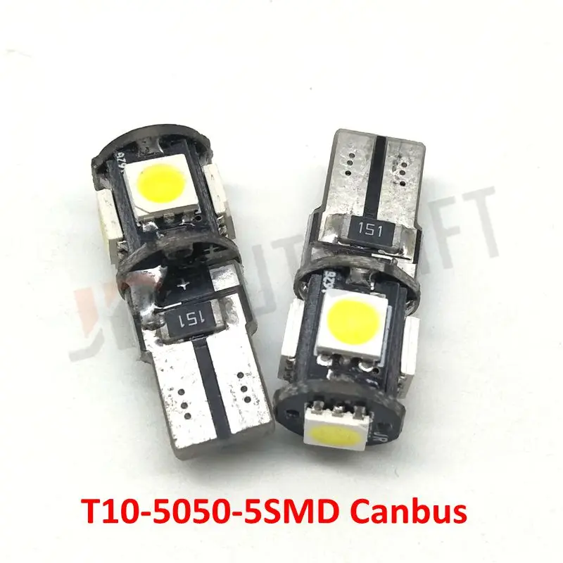 10 шт. CANBUS T10 5 SMD 5050 безошибочный Автомобильный светодиодный фонарь 194 168 W5W