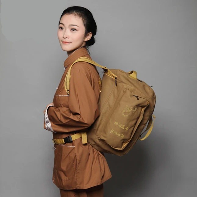 

Рюкзак Wushu, унисекс, из хлопка, Холщовый, многофункциональный