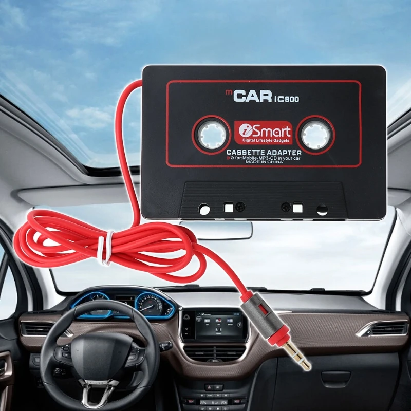 

3.5mm Car AUX Audio Tape Cassette Adapter Converter For Car CD Player MP3