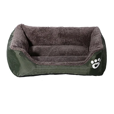 Army green Согревающая кровать для собак, кошек, домашних животных, мягкий материал, гнездо для собак, корзины для осени и зимы, теплый питомник для кошек, щенков - Цвет: Army green