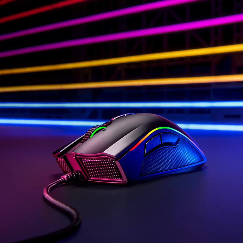 Проводная игровая мышь razer Mamba Elite 16000 dpi, 5G, оптический сенсор, светильник Chroma, эргономичная игровая мышь для ПК, геймера, ноутбука