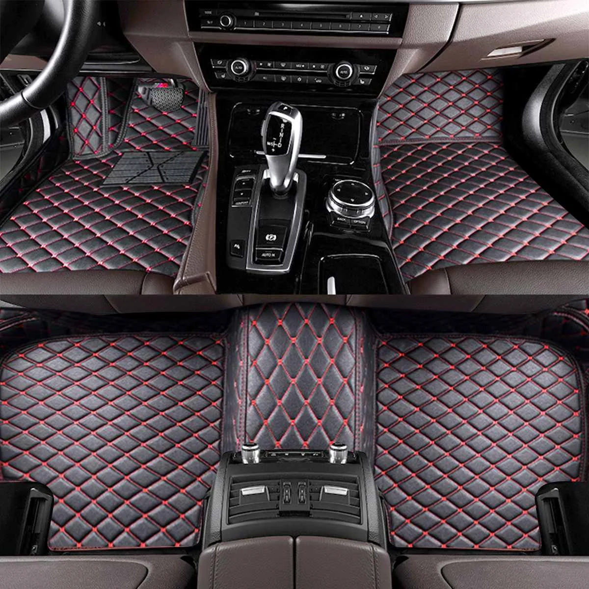Black And Red Автомобильные водонепроницаемые коврики для Mitsubishi Outlander Pajero Sport Asx 2011 2012 2013 автомобильные аксессуары коврик для ног - Название цвета: Black And Red