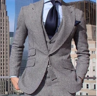classic slim groomsmen peak lapel groom tuxedos men suits weddingprom best man blazer jacketpantstievest a248