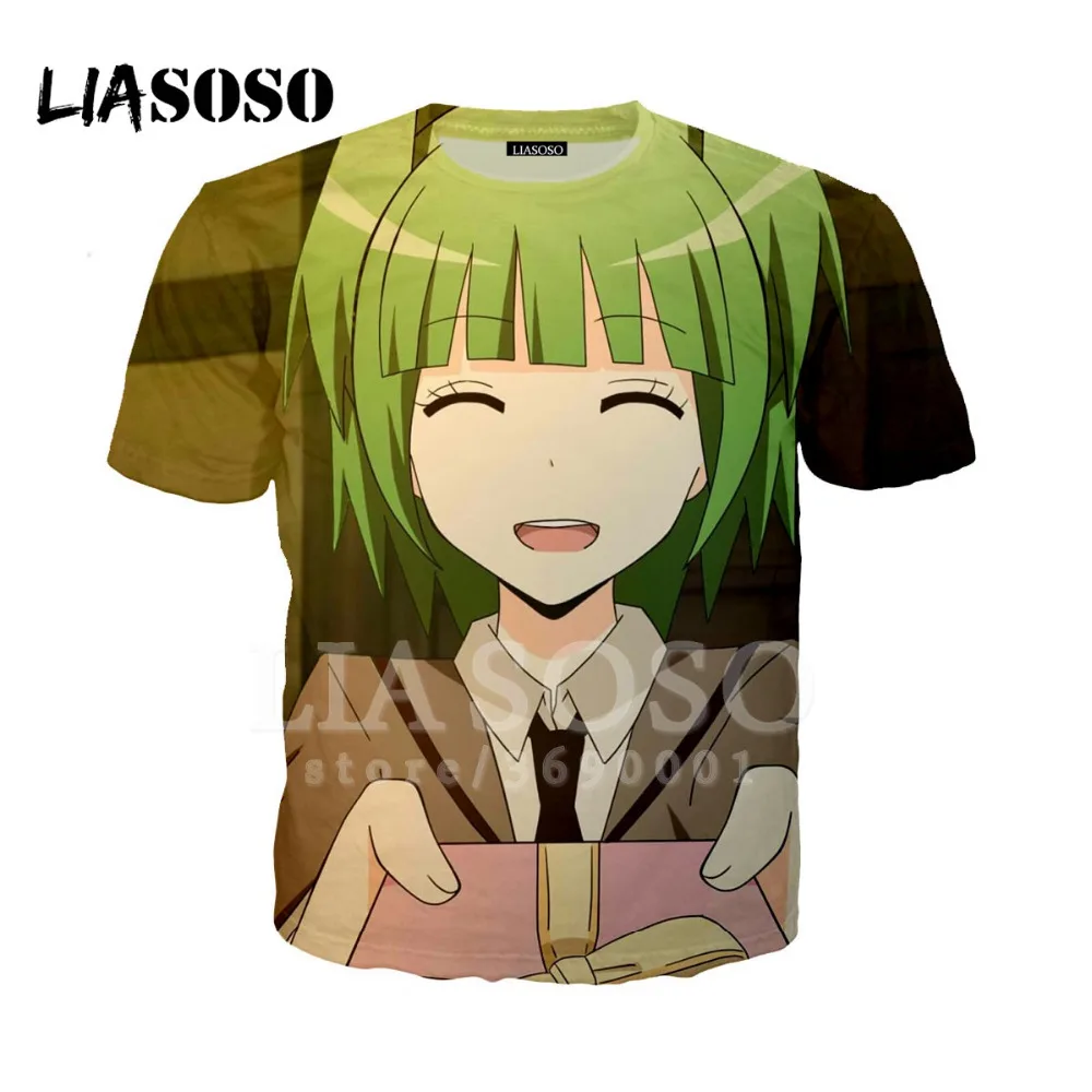LIASOSO 3D принт унисекс Аниме Убийца класс Korosensei футболка Летняя футболка хип хоп Пуловер короткий рукав X1291